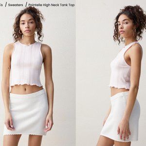PacSun Beverly & Beck Pointelle High Neck Tank Top